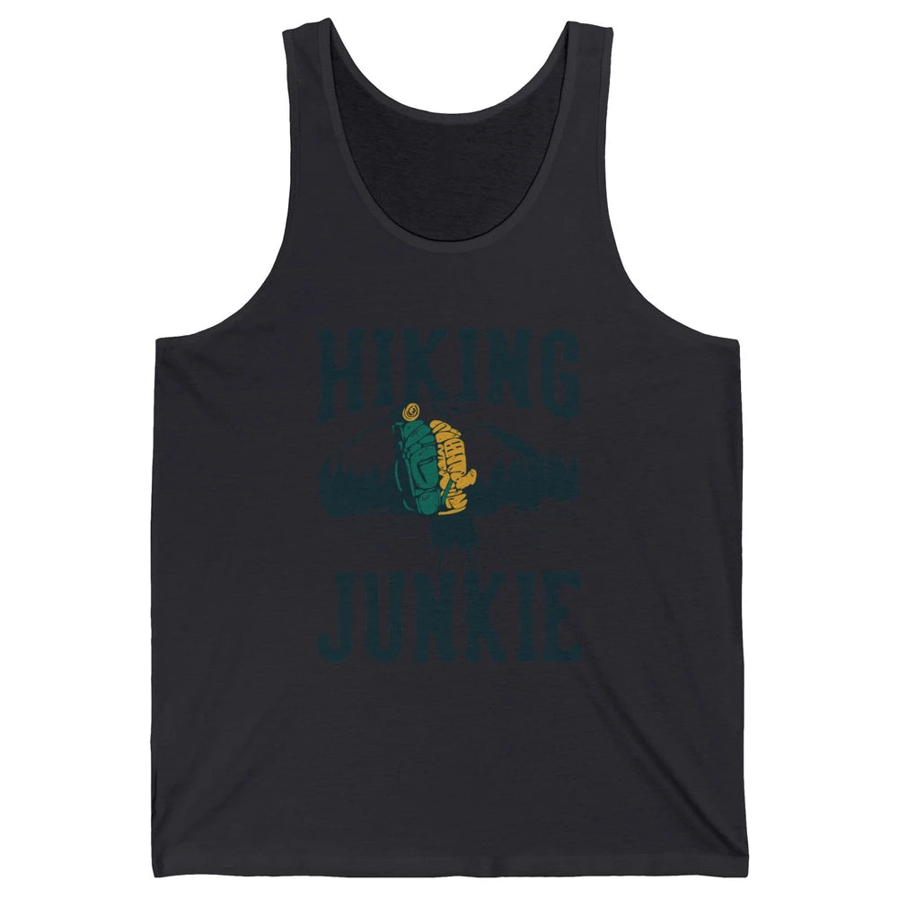 Retro Mountain Hiking Junkie Skeleton Nature Exploring Hiker Unisex Jersey Tank