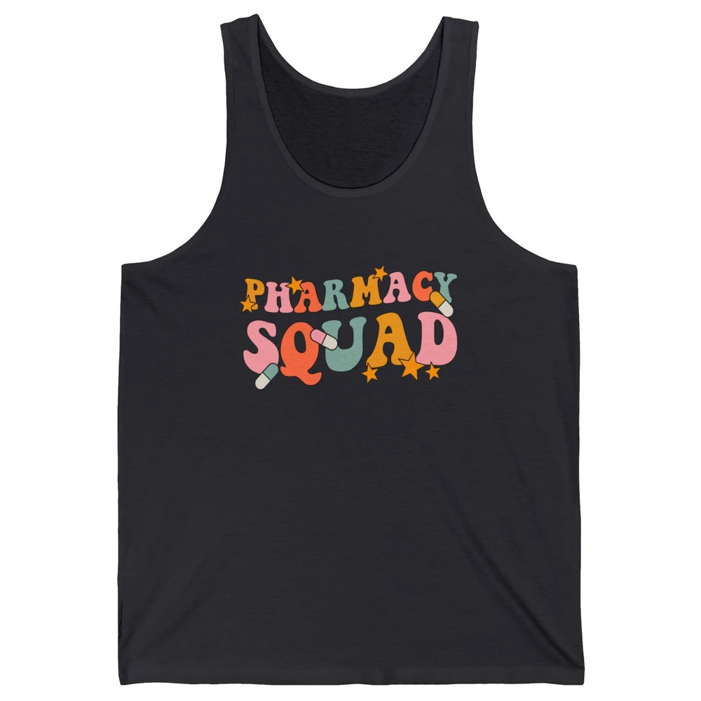 Pharmacy Squad Pharmacist Groovy Halloween Spooky Season Unisex Jersey Tank