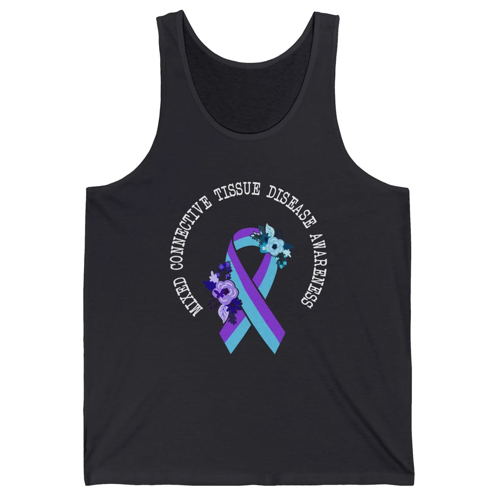 Mixed Connective Tissue Disease Awareness MCTD Floral Ribbon Unisex Jersey Tank