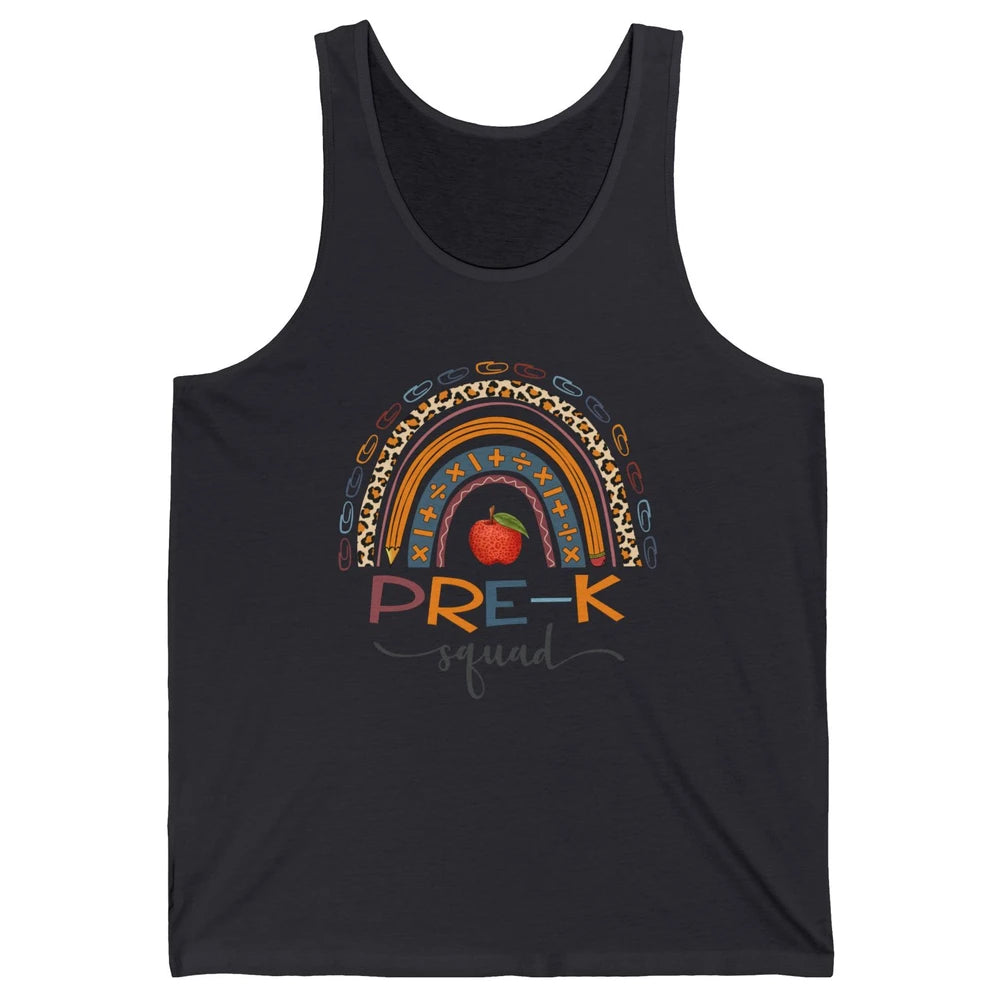 Pre-K Squad Rainbow Preschool Teacher Back To School Gift Unisex Jersey Tank