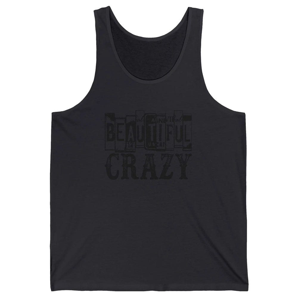 Retro Beautiful Crazy Western Cowgirl Country Music Lovers Unisex Jersey Tank