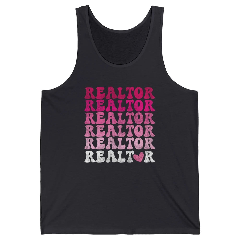 Real Estate Heart Wife Life Pink Realtor Women Close Deal Unisex Jersey Tank
