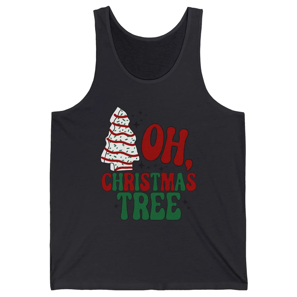 Oh Christmas Tree Cakes Tis The Season Christmas Cake Lovers Unisex Jersey Tank
