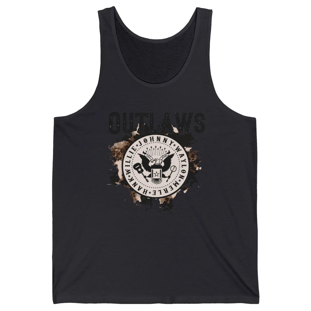 Retro Cowboy Bird Outlaws Western Country Music Cowgirl Unisex Jersey Tank