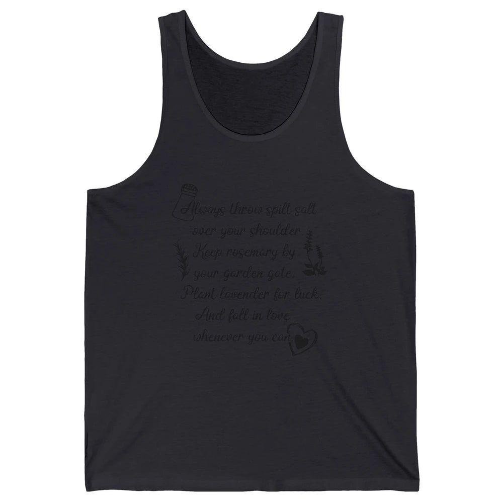 Practical Magic Witch Salt Rosemary Lavender Love Gardening Unisex Jersey Tank