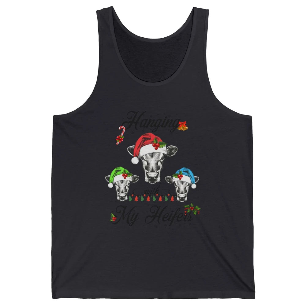 Funny Hanging With My Heifers Santa Heifer Christmas Costume Unisex Jersey Tank