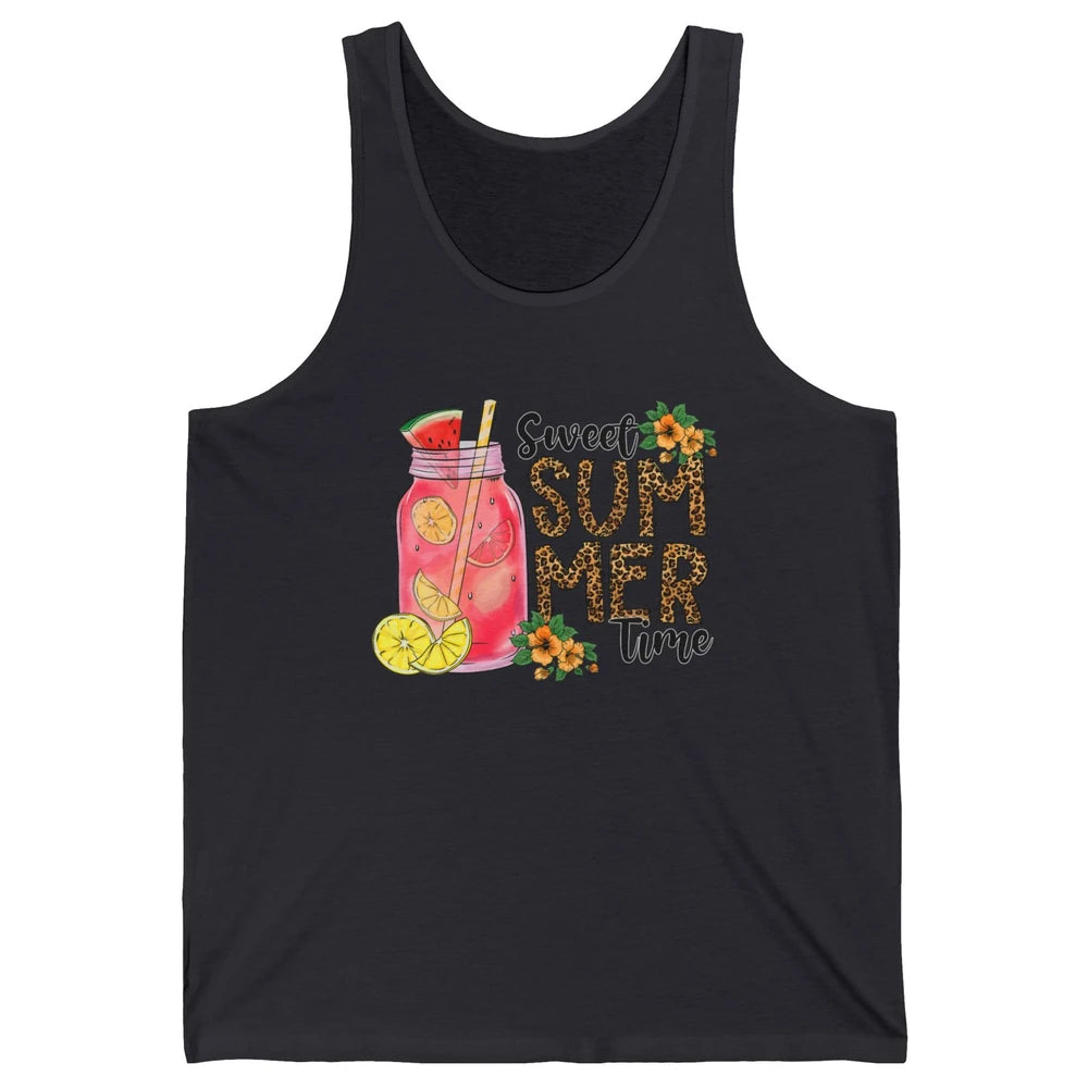 Retro 80s Floral Sweet Summer Watermelon Vaporwave Leopard Unisex Jersey Tank
