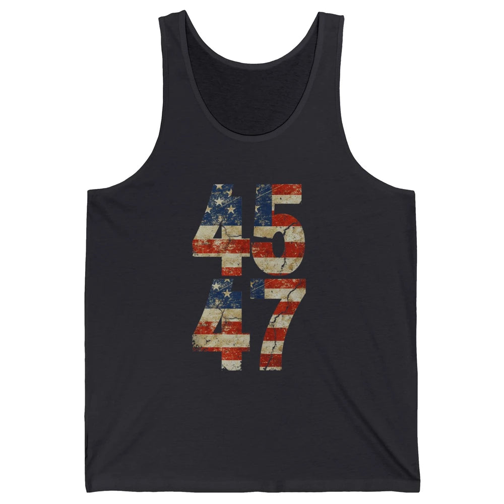 Retro 45 47 Vote Donald Trump Save America Again Republican Unisex Jersey Tank