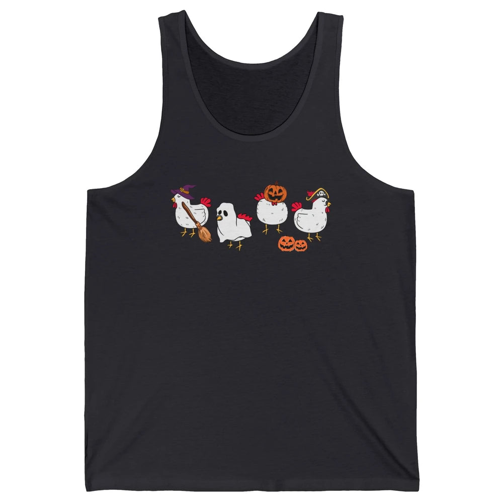 Chicken Ghost Funny Halloween Farm Spooky Chicken Lover Gift Unisex Jersey Tank
