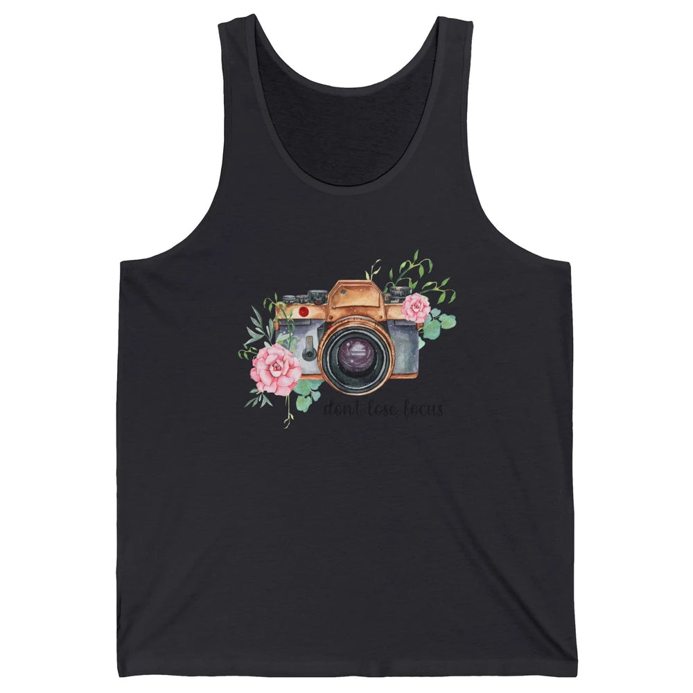 Photography Boho Camera Don't Lose Focus Photographer Unisex Jersey Tank