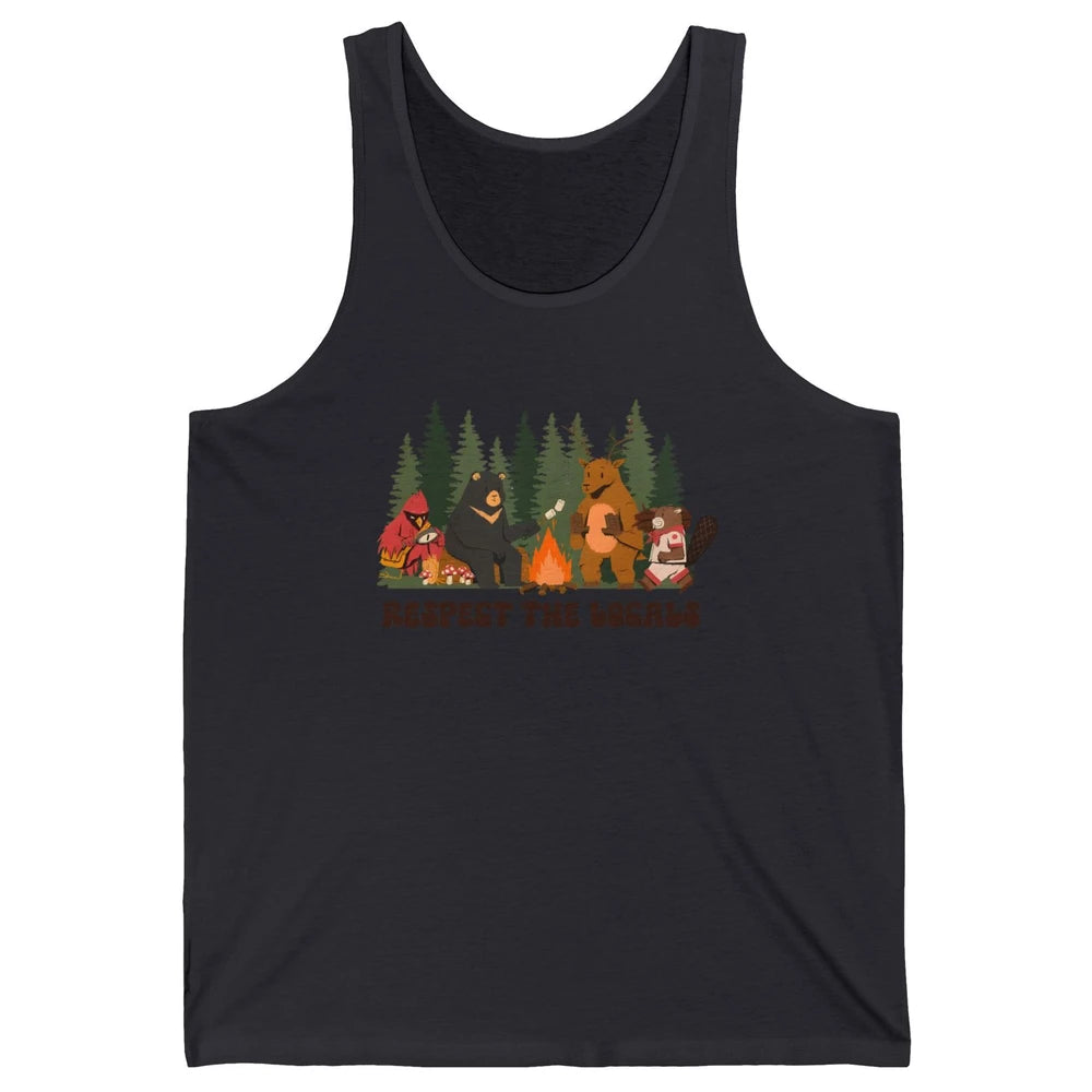 Respect Local Wildlife Camping Outdoor Mountain Environment Unisex Jersey Tank