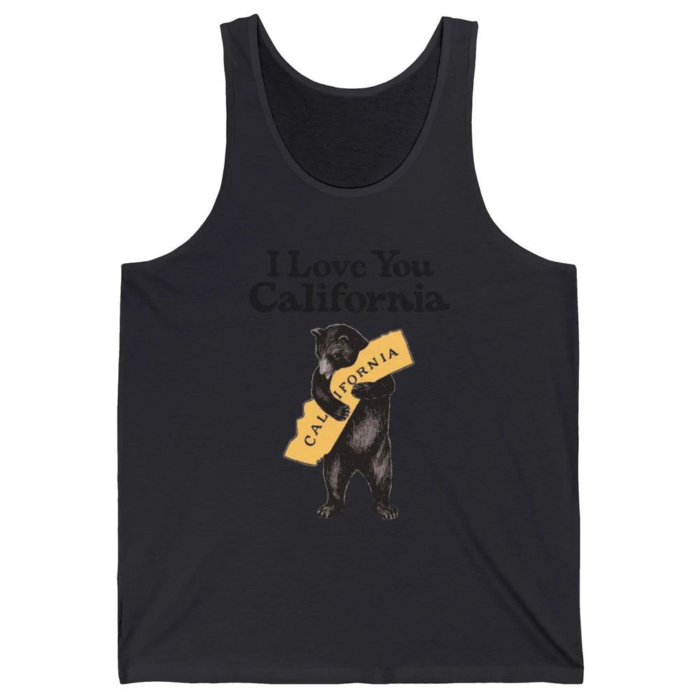 Retro 90s Vintage California Bear Hug Beach Summer Travel Unisex Jersey Tank