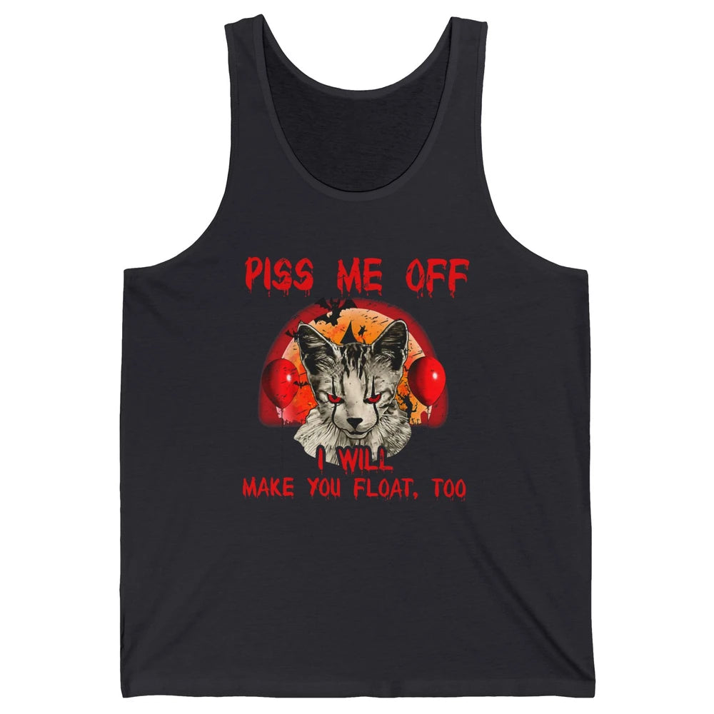 Retro Horror Cat Clown Piss Me Off Float Halloween Costume Unisex Jersey Tank