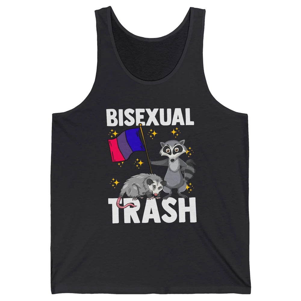 Raccoon LGBT Bisexual Trash Funny Flag Pride Animal Lovers Unisex Jersey Tank