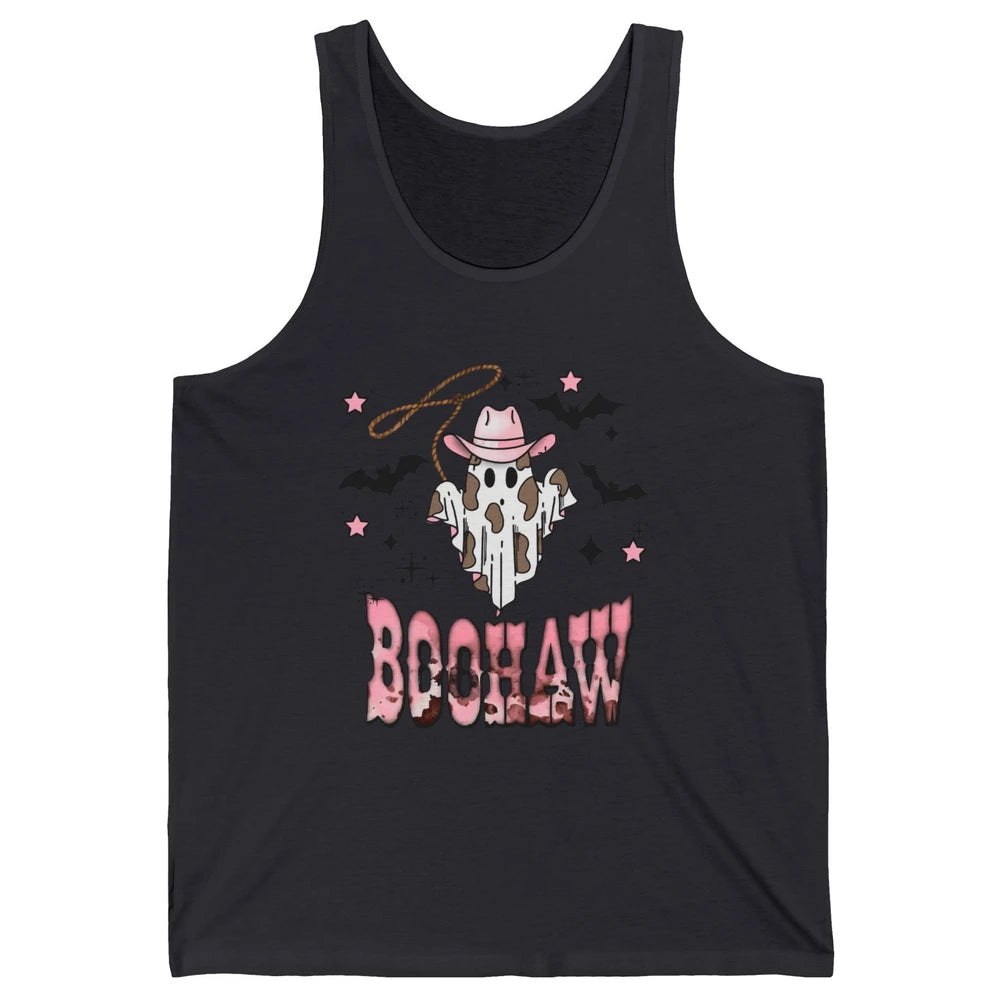 Retro Cowboy Ghost Boohaw Boot Scooting Western Halloween Unisex Jersey Tank