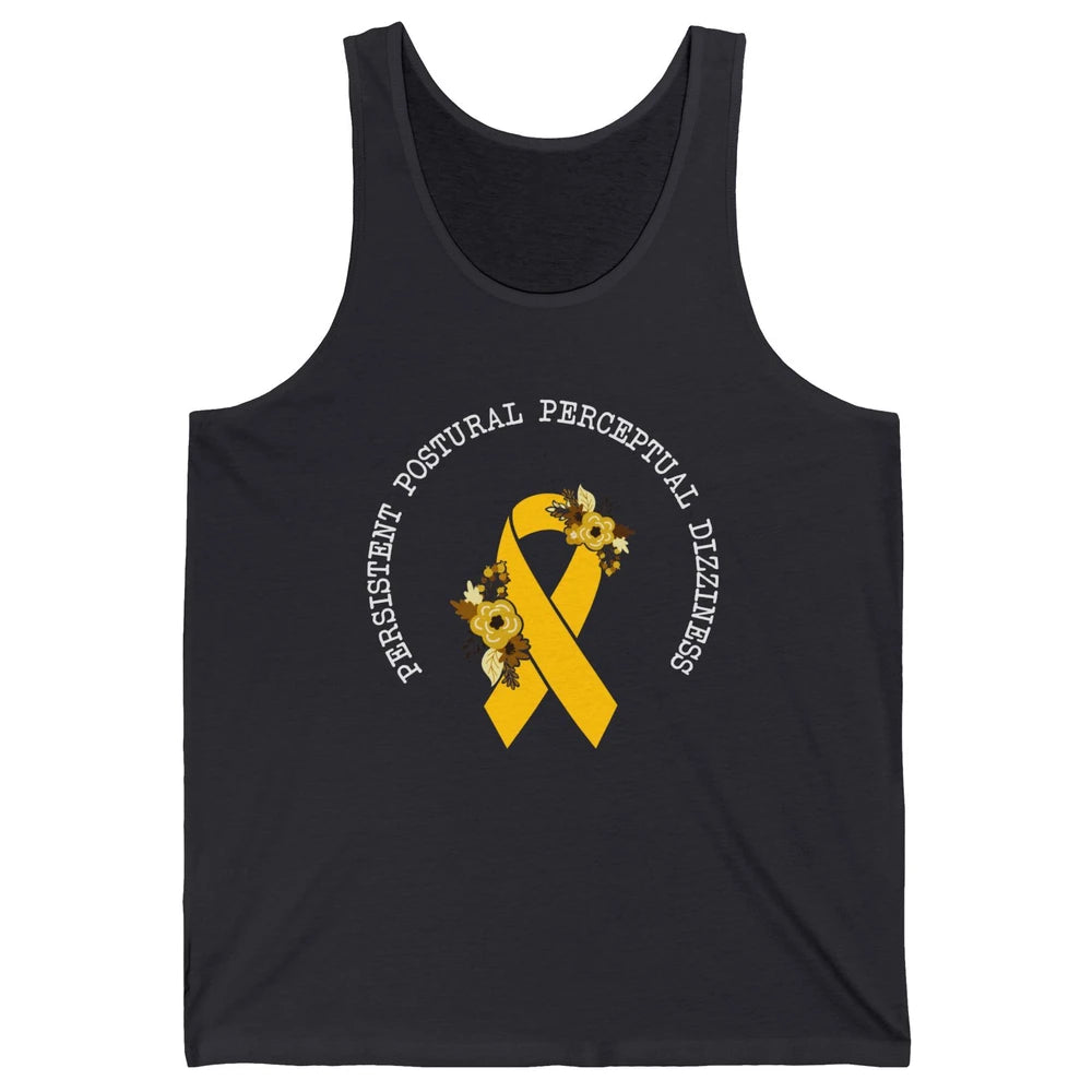 Persistent Postural-perceptual Dizziness PPPD Yellow Ribbon Unisex Jersey Tank
