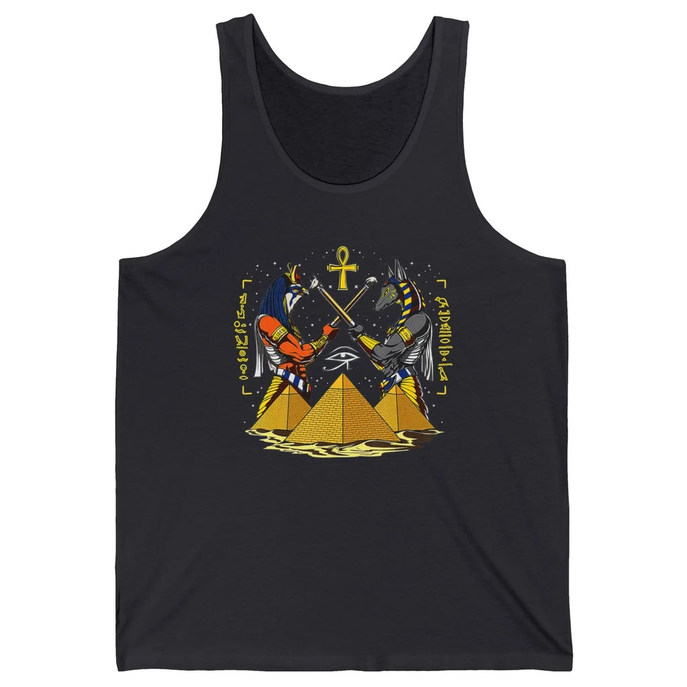 Retro Ancient Egyptian God Anubis Egypt Horus Archaeology Unisex Jersey Tank