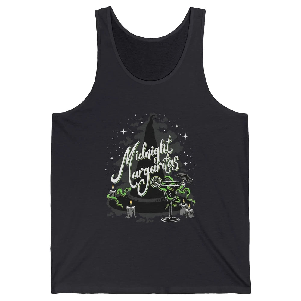 Midnight Margaritas Witch Hat Wine Halloween Spooky Party Unisex Jersey Tank
