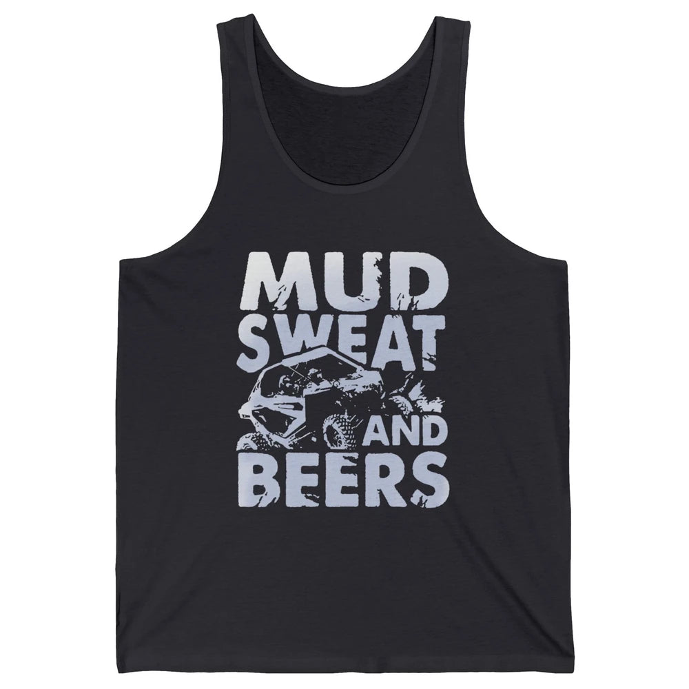 Retro Mud Sweat And Beers UTV ATV Rider 4 Wheel SXS Offroad Unisex Jersey Tank