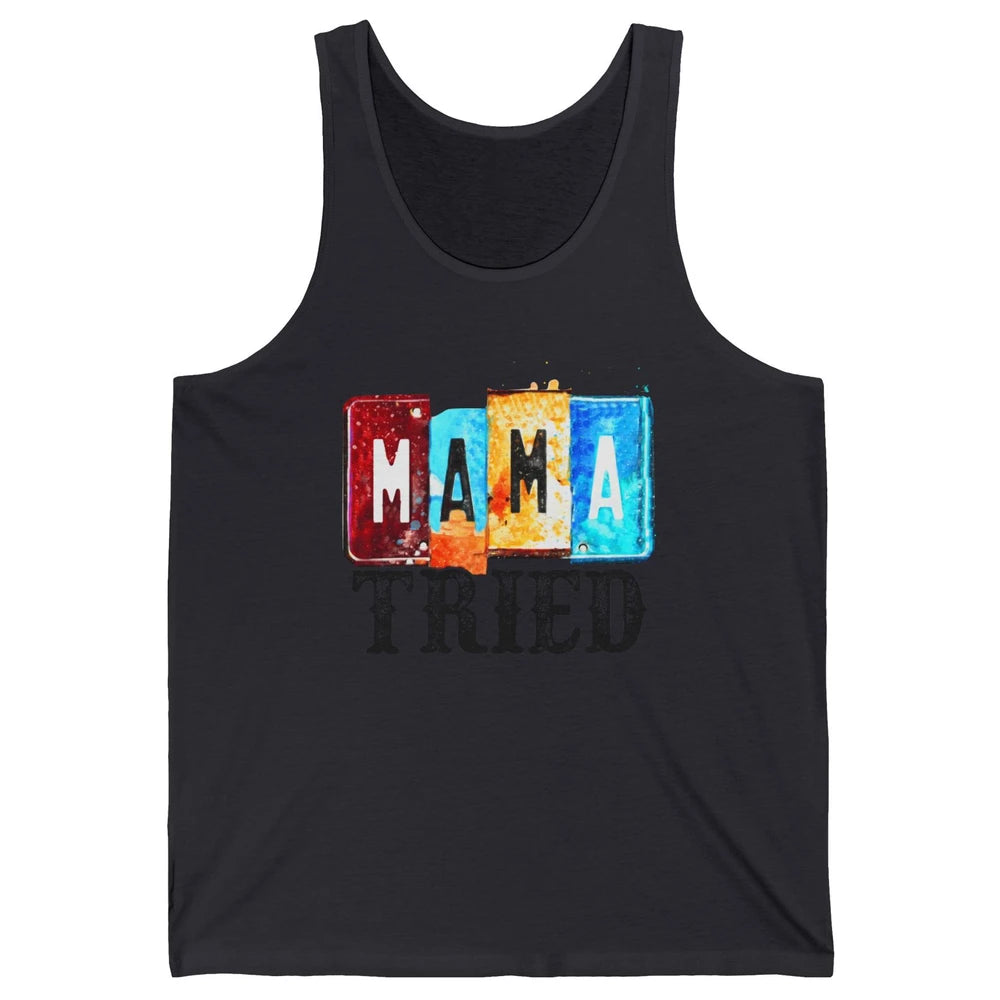 Retro Mama Tried Beer Mama Western Country Mama Cowgirl Gift Unisex Jersey Tank