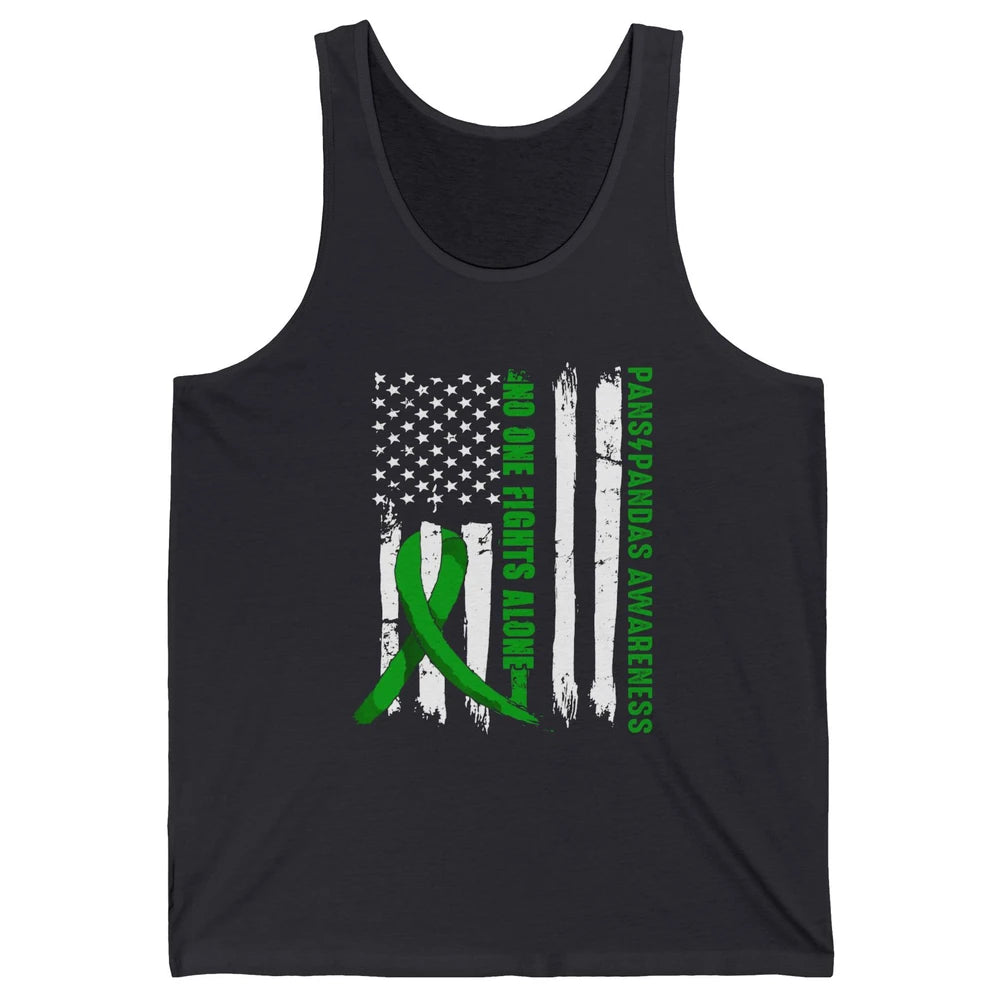 PANS/PANDAS Awareness Retro US Flag No One Fight Alone Unisex Jersey Tank