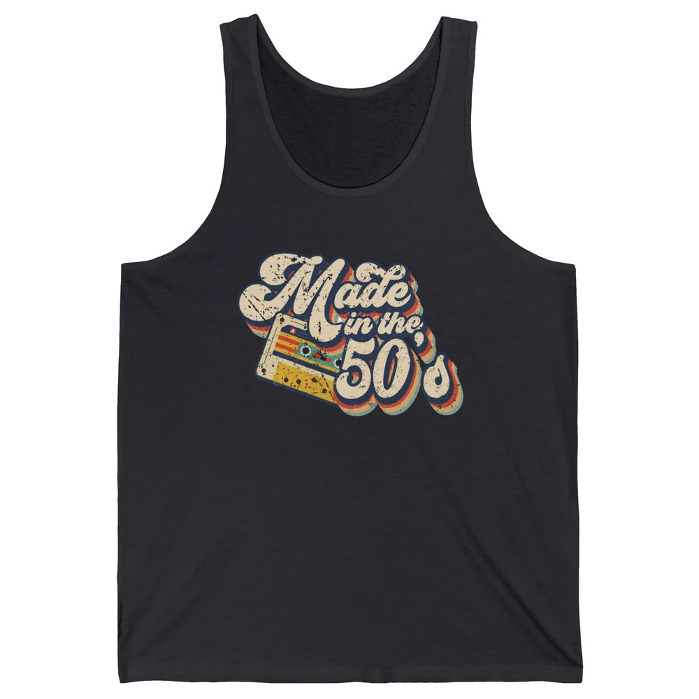 Retro Cassette Made In The 50's 1950s Born Birthday Day Gift Unisex Jersey Tank