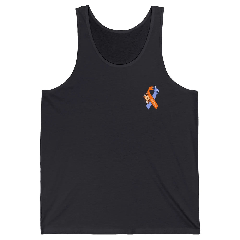 Psoriasis Awareness Floral Ribbon Rainbow Skin Diseases Unisex Jersey Tank