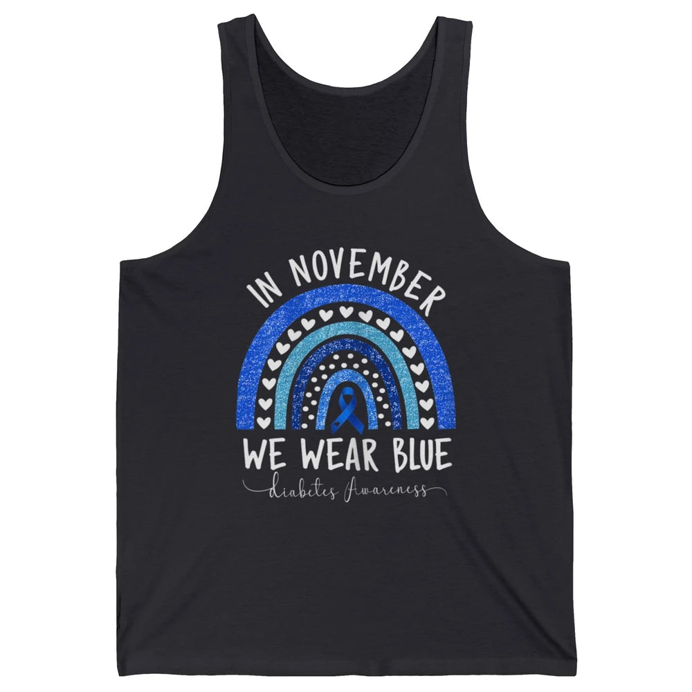 November Wear Blue Diabetes Awareness Rainbow Diabetic T1D Unisex Jersey Tank