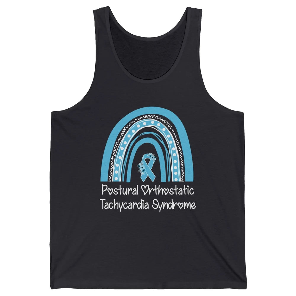 Postural Orthostatic Tachycardia Syndrome Turquoise Rainbow Unisex Jersey Tank