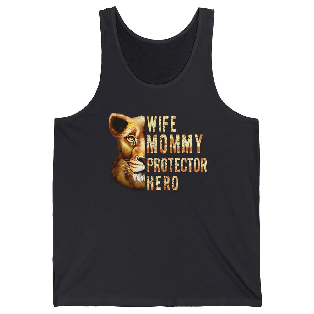 Retro Mommy Lion Queen Wife Mom Protector Hero Mothers Day Unisex Jersey Tank