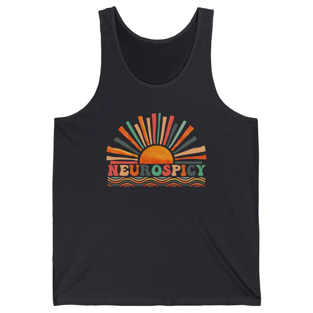 Retro Neurospicy Funny ADHD Neurodiversity Autism Awareness Unisex Jersey Tank