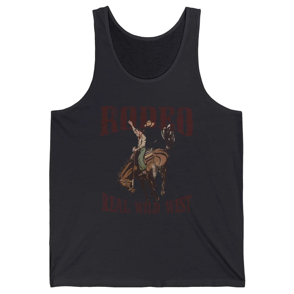 Retro Cowboy Hold Your Horses Real Wild West Country Cowgirl Unisex Jersey Tank
