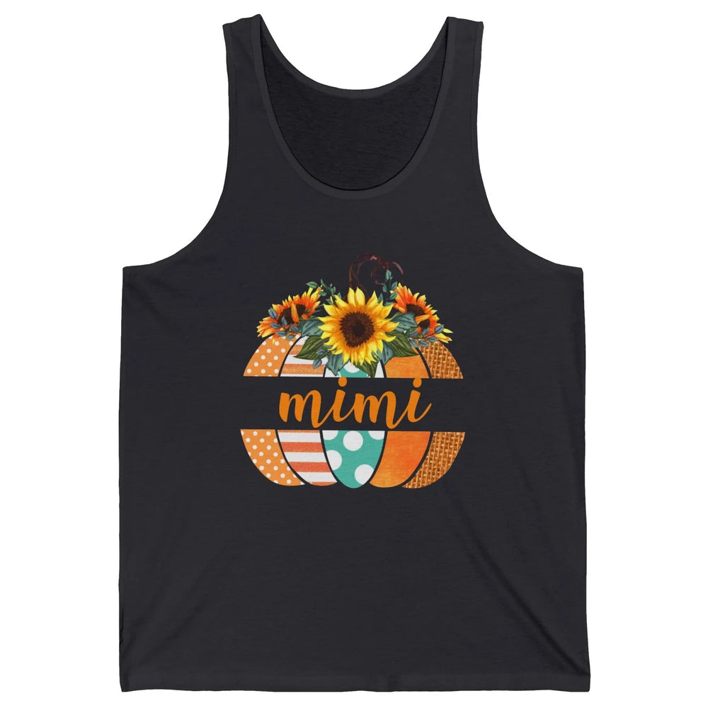Mimi Sunflower Pumpkin Welcome Fall Halloween Grandma Gift Unisex Jersey Tank