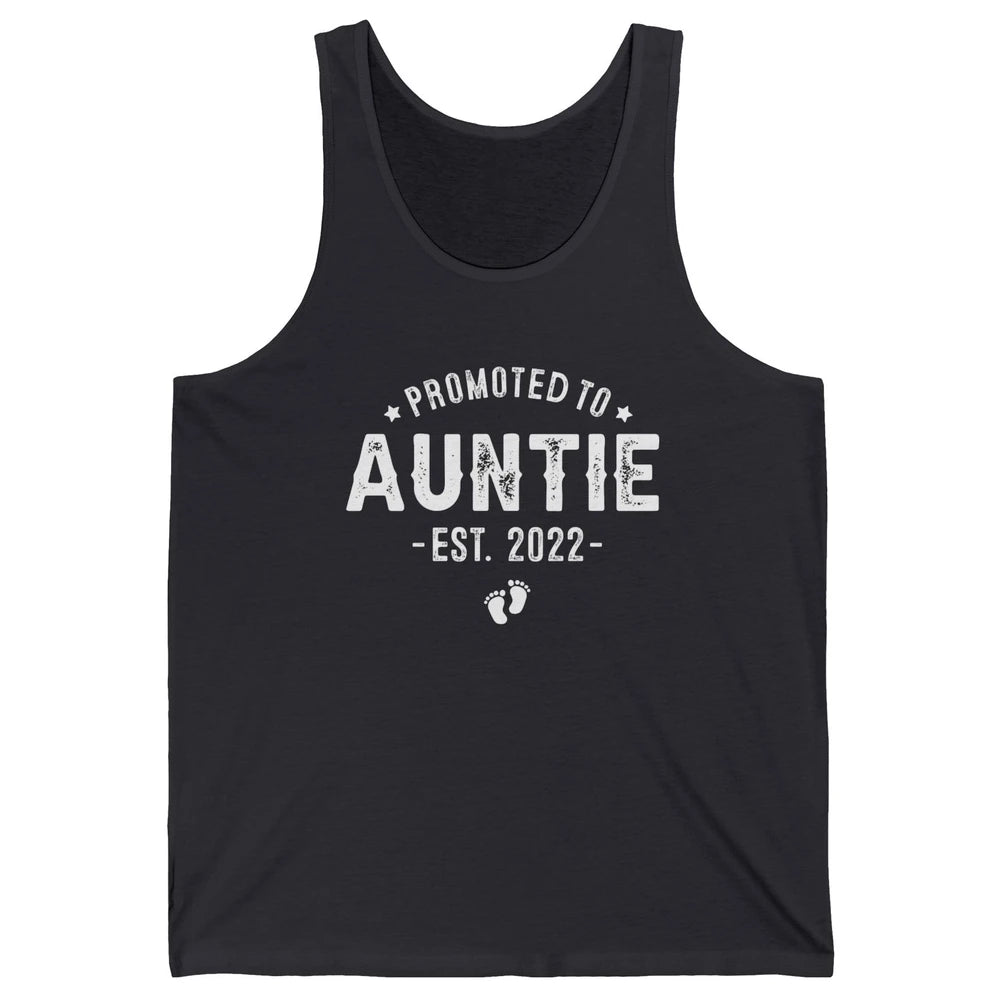 Promoted To Auntie Est 2022 Auntie To Be Pregnancy Reveal Unisex Jersey Tank