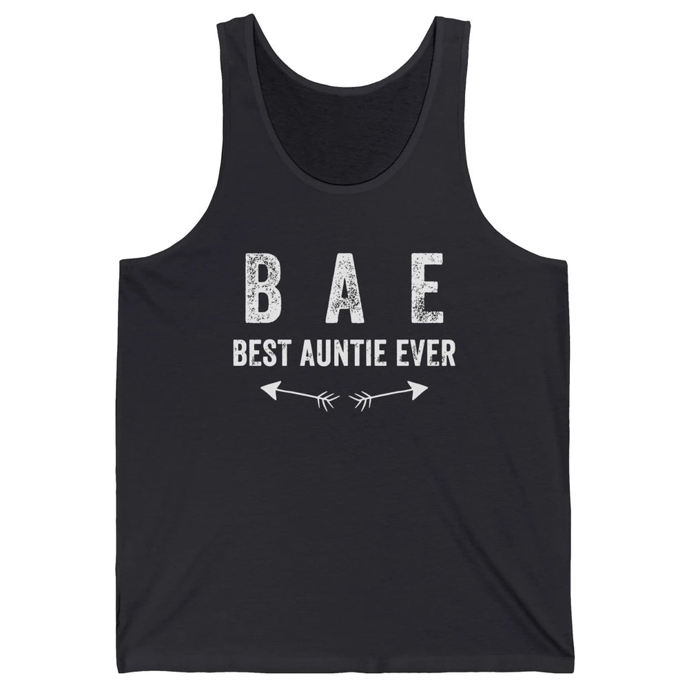 Retro Funny Best Auntie Ever BAE Sisters Aunts Gift Unisex Jersey Tank