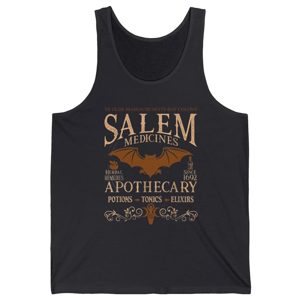 Retro Salem Apothecary Halloween Night Salem Witches 1692 Unisex Jersey Tank