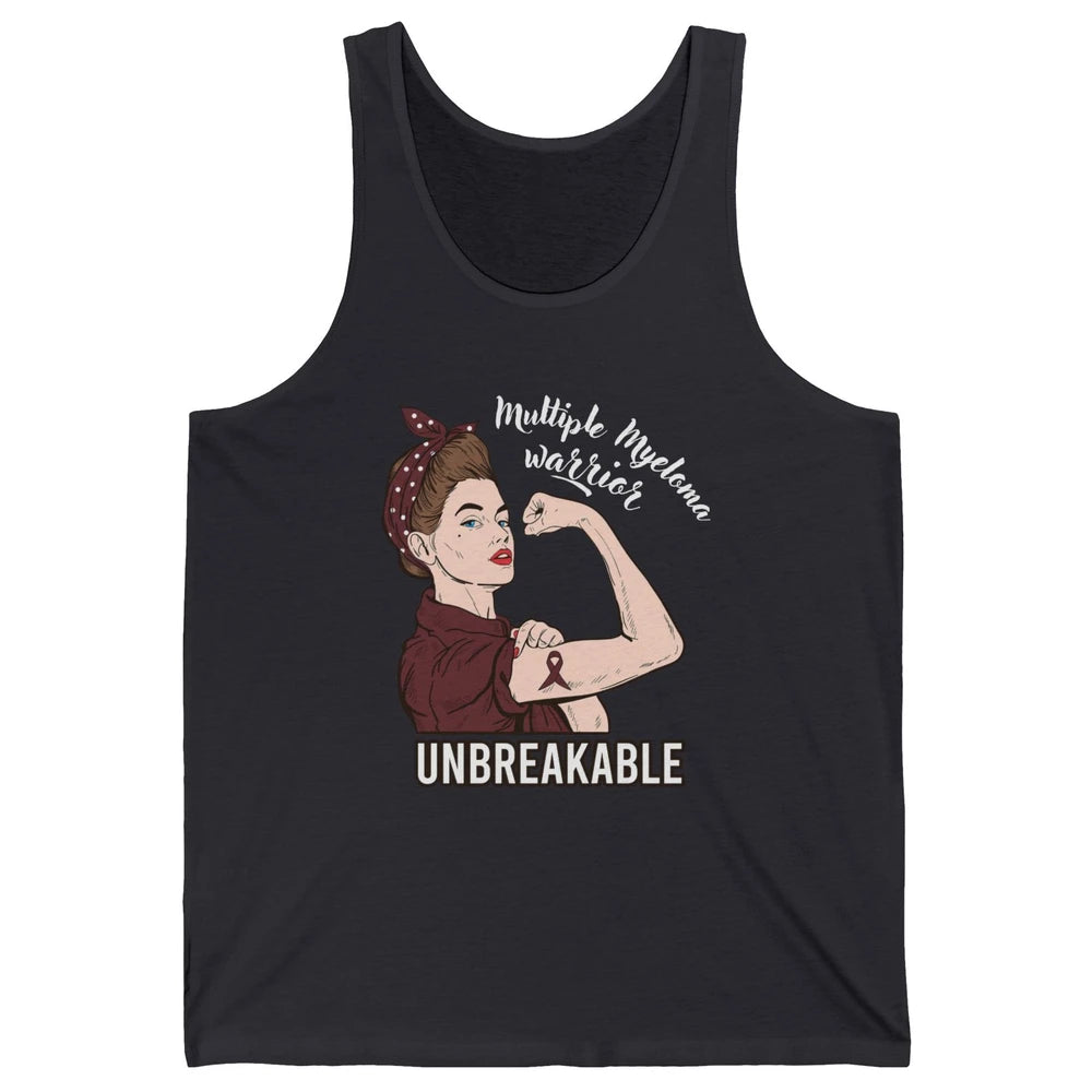 Multiple Myeloma Warrior Unbreakable Myeloma Cancer Survivor Unisex Jersey Tank
