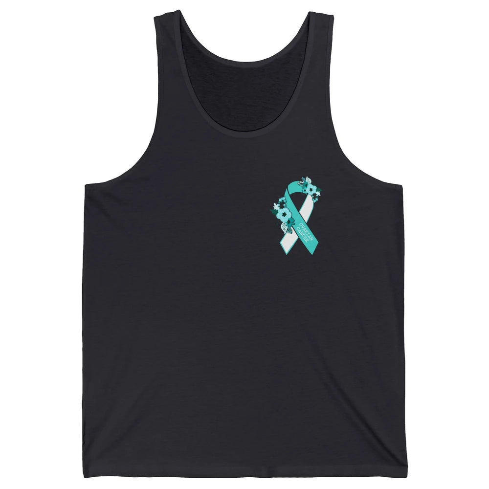 Ovarian Cancer Awareness Support Turquoise Ribbon Pocket Sz Unisex Jersey Tank