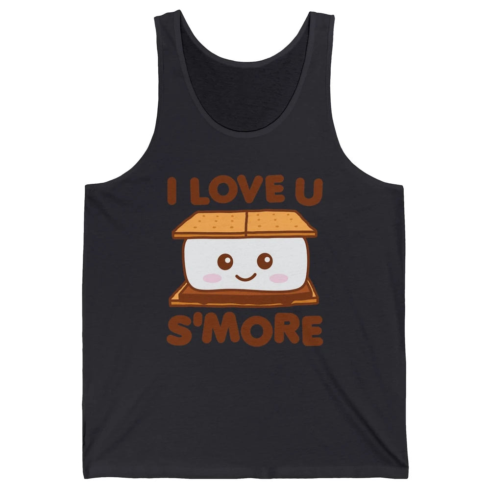 Funny Camping I Love You Smore Pun Camper Campfire Retro Unisex Jersey Tank