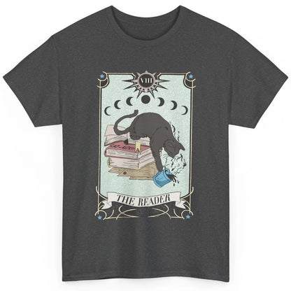 Retro Cat Books The Reader Tarot Card Halloween Reading Gift Classic Unisex T-Shirt