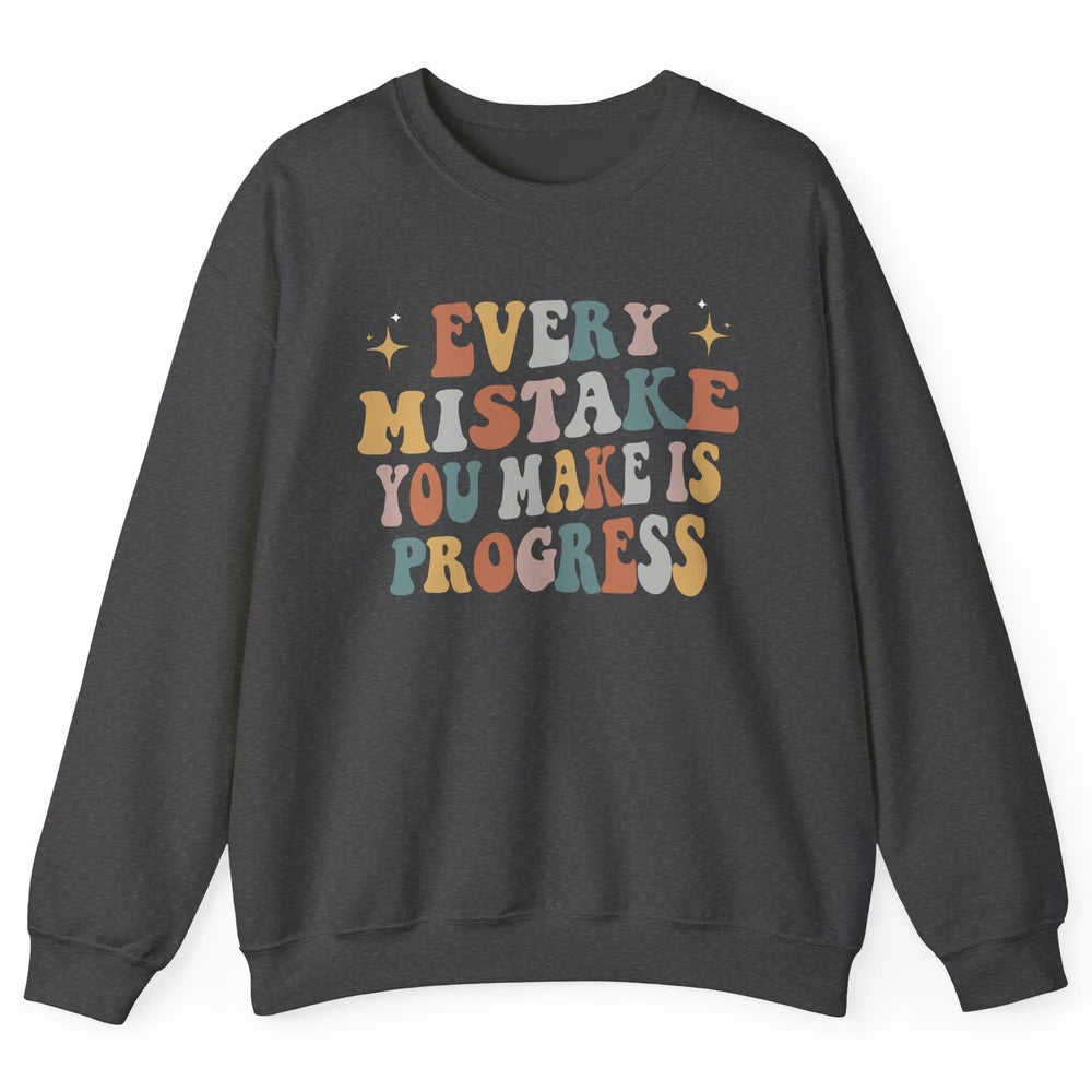Personal Growth Mindset Therapist Mental Health Retro Boho Unisex Crewneck Sweatshirt