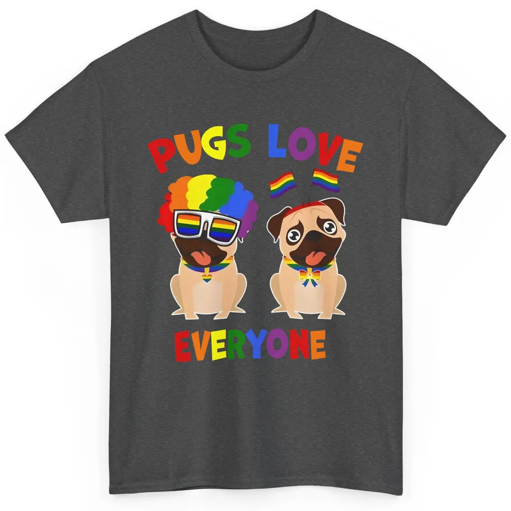 Pride Parade Pugs Love Everyone LGBT Pugs Gay Pride LGBT Classic Unisex T-Shirt