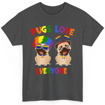Pride Parade Pugs Love Everyone LGBT Pugs Gay Pride LGBT Classic Unisex T-Shirt