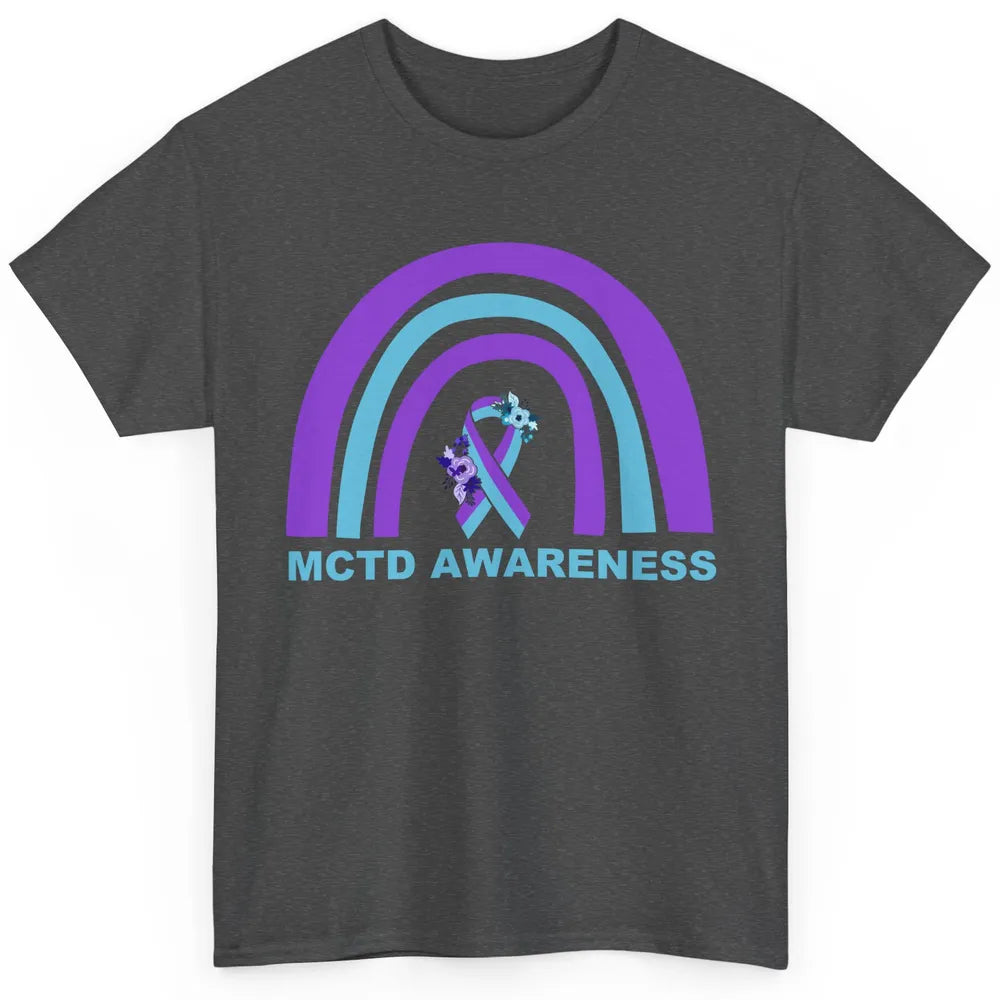 Mixed Connective Tissue Disease Awareness MCTD Floral Ribbon Classic Unisex T-Shirt