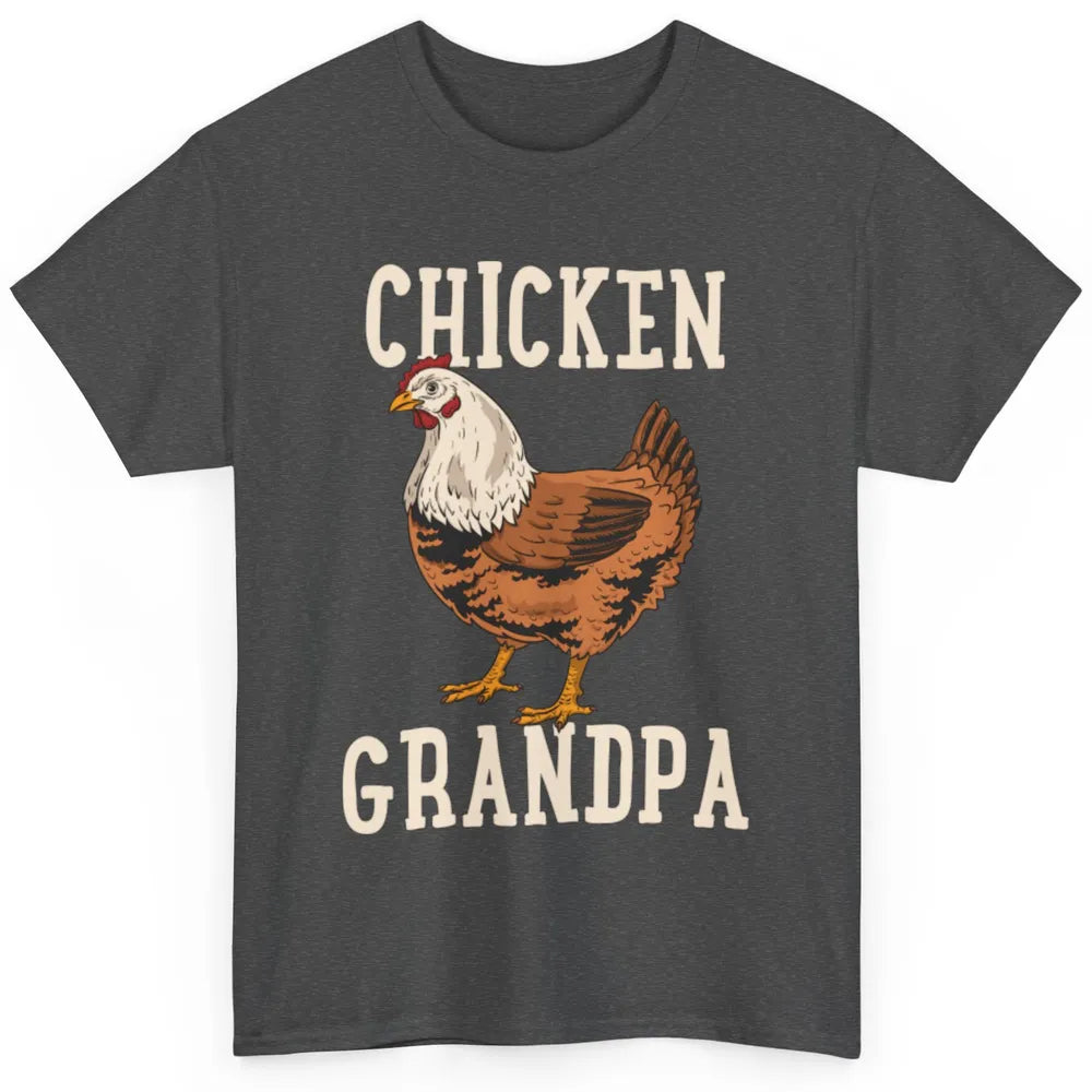 Retro Chicken Grandpa Funny Grandfather Vintage Farm Animal Classic Unisex T-Shirt