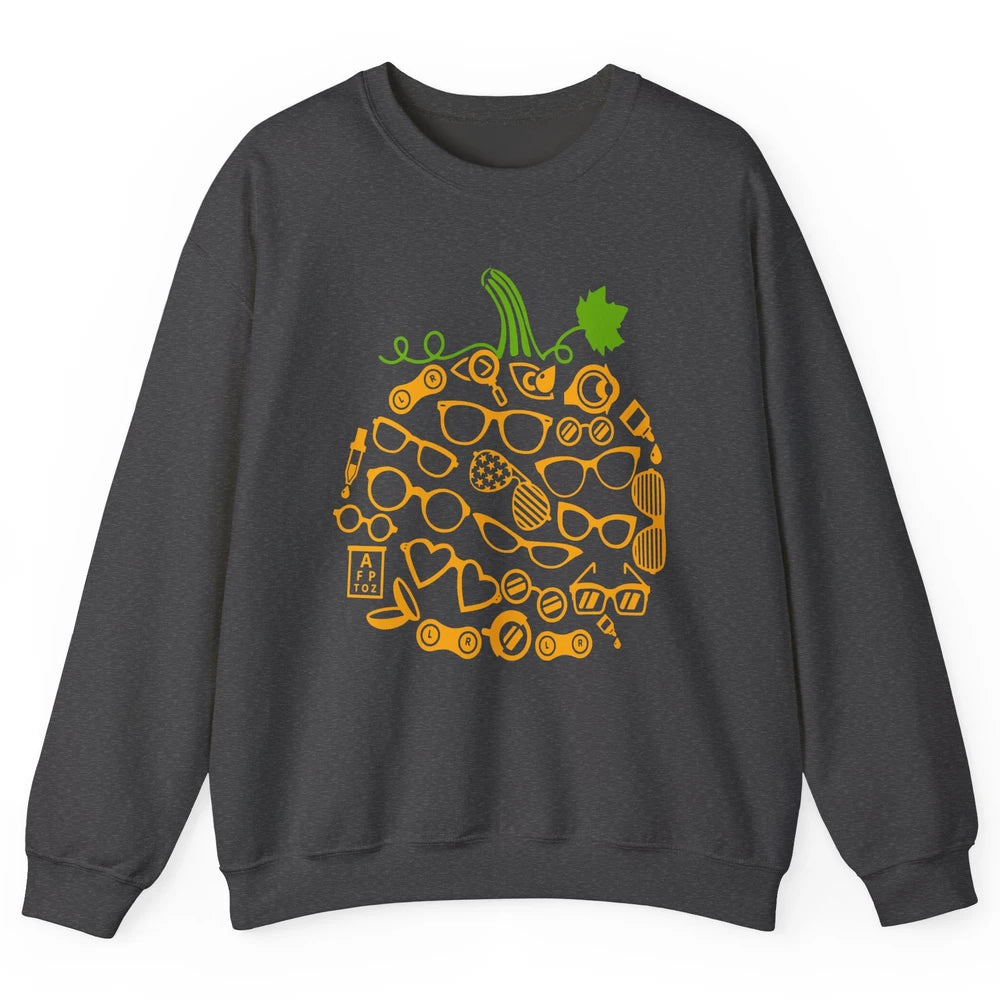 Optometry Glasses Pumpkin Halloween Optometrist Optician Unisex Crewneck Sweatshirt