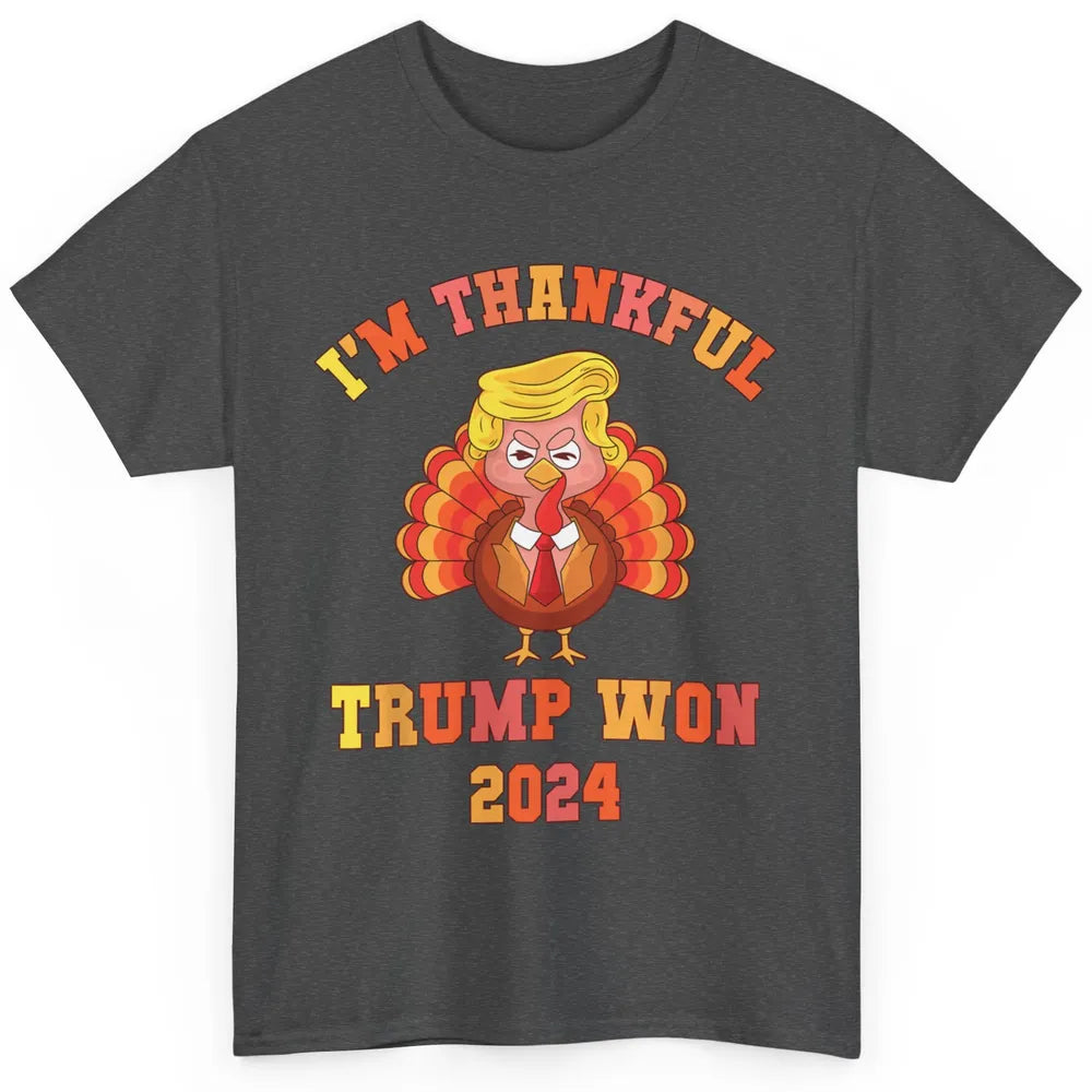 Funny Donald Trump Make Thanksgiving Great Again Thankful Trump Won Republican Classic Unisex T-Shirt