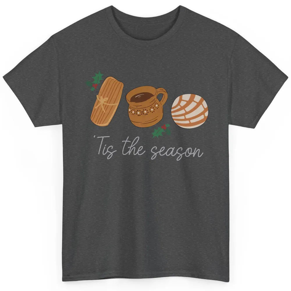 Mexican Christmas Feliz Navidad Concha Tamale Sweet Bread Classic Unisex T-Shirt