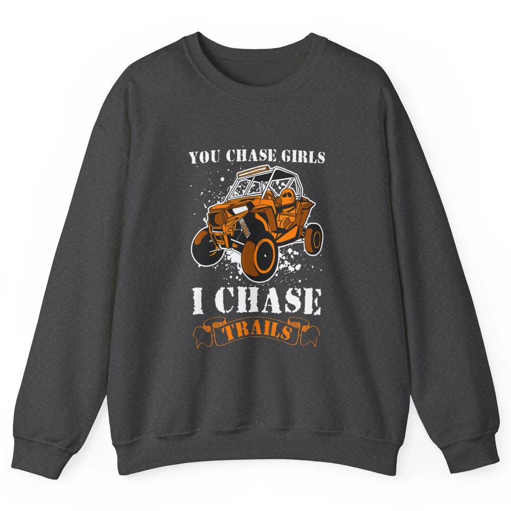 Retro Chase Trails Mud Rider Dirty UTV SXS Rider Offroad Unisex Crewneck Sweatshirt