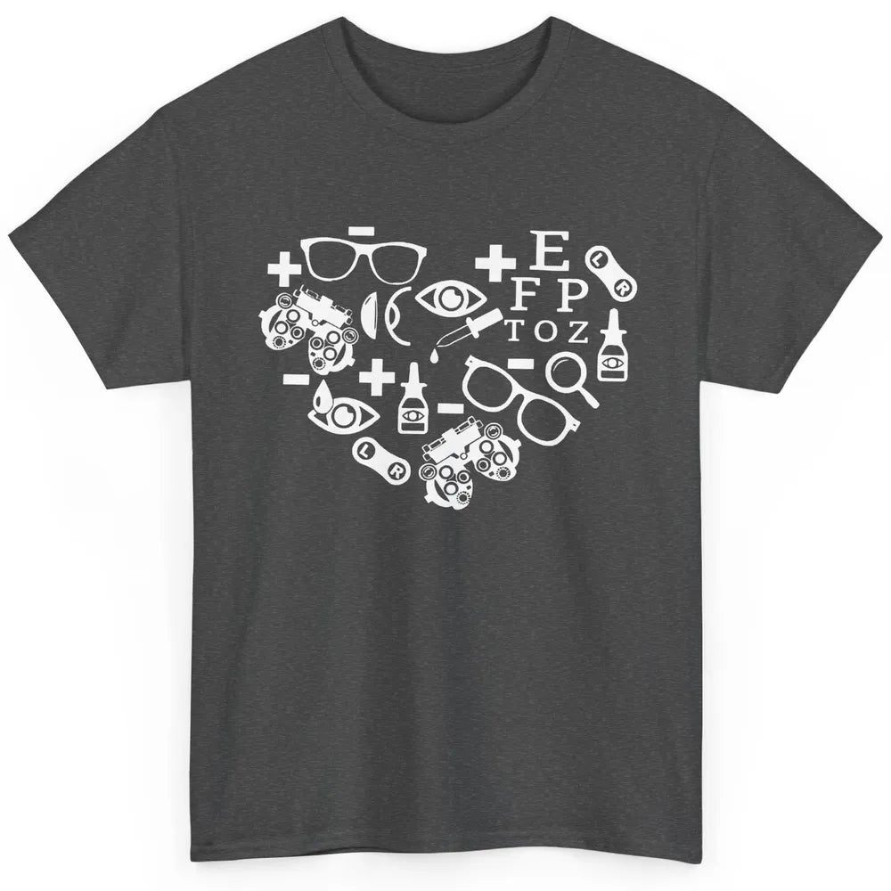 Optometrist Symbols Heart Optician Sight Squad Optometry Classic Unisex T-Shirt